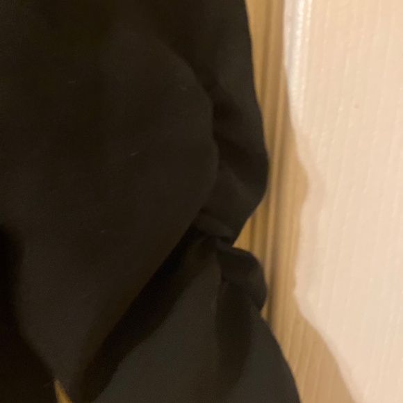 rayon handkerchief hem jacket cardigan black women’s size small open front - Picture 3 of 4